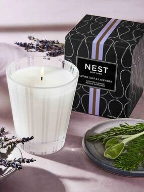 Nest Cedar Leaf and Lavender Candle NIB